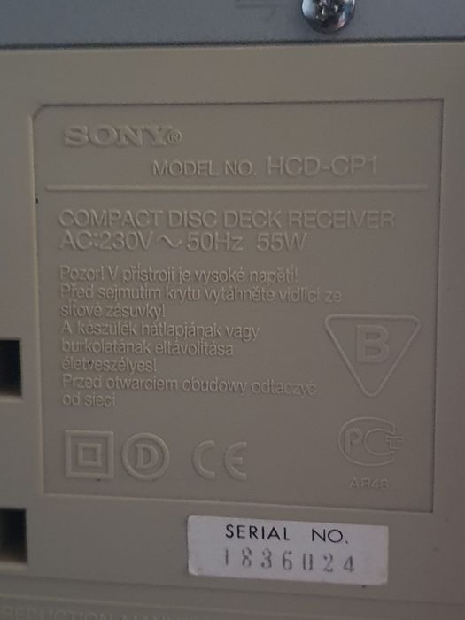 Radiocasetofon cu cd Sony CMT-CP1