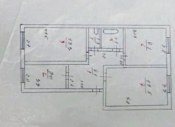 3-комнатная квартира · 60 м² · 2/5 этаж