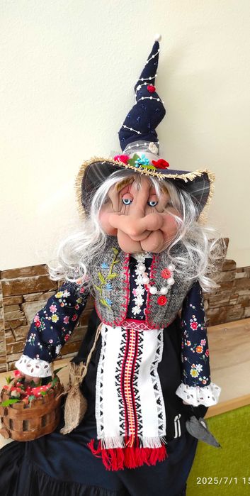 Кукла Баба Яга. 80 см.Ръчно изработена кукла.