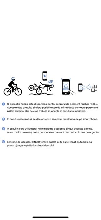 Senzor casca bicicleta, crash senzor Findu U