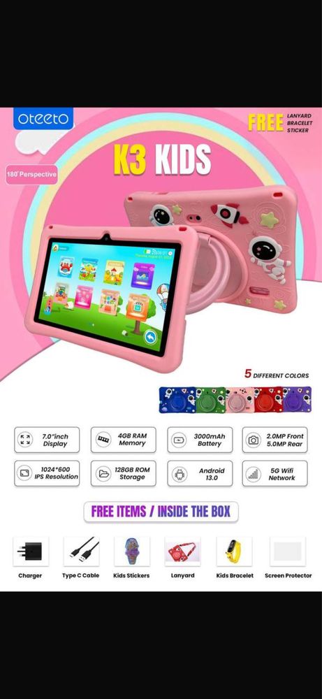 Bolalar uchun K3 Kids Tablet Wi Fi