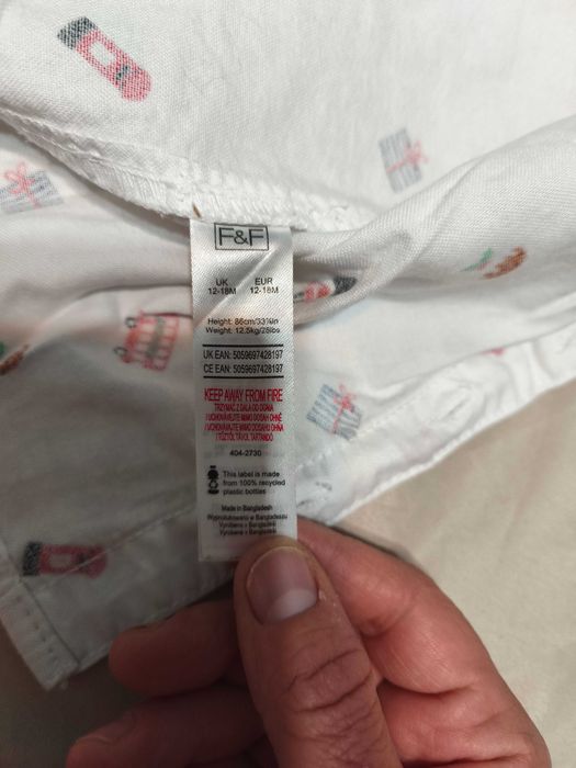 Cămașă și salopeta elf,12-18 luni