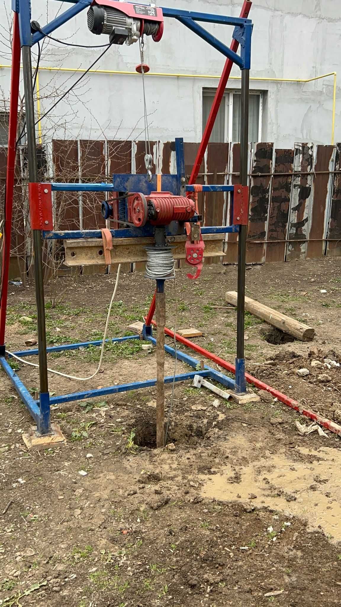 Foraje puțuri de mica și mare adâncime utilaj mecanizat