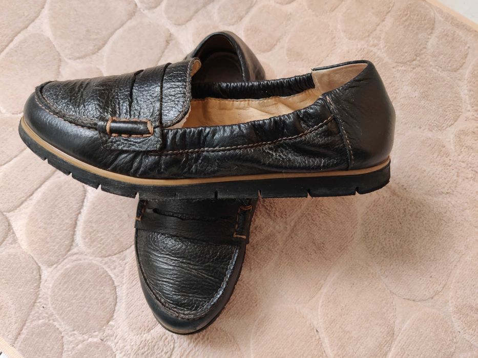 Дамски мокасини естествена кожа