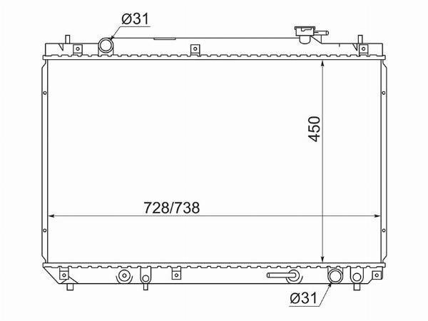 Радиатор  Toyota Harrier