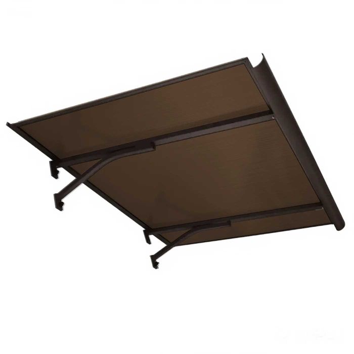 Copertină BODO PRO Alu cu jgheab + Policarbonat  120x90-160x90