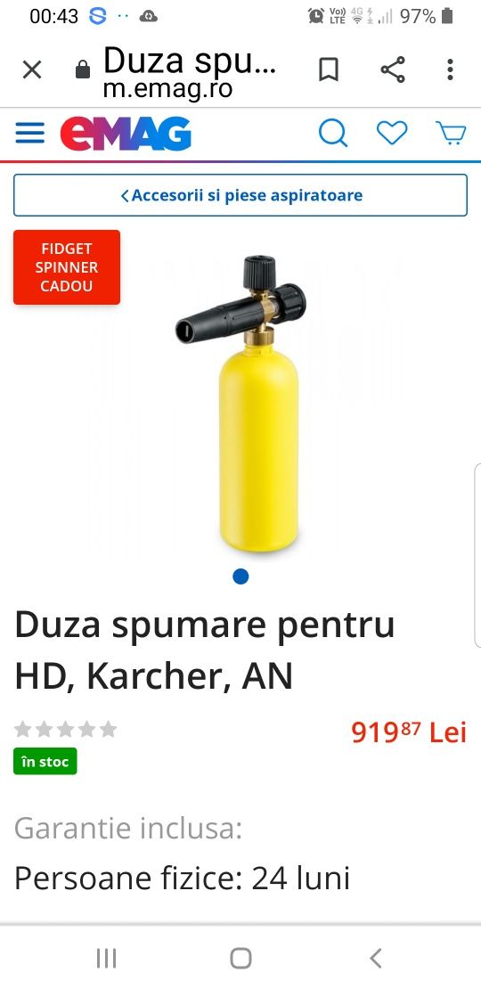 Lancie profesionala, pentru spumare.