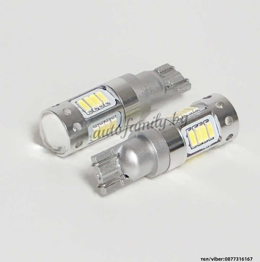 LED крушки за габарит с лупи T10 W5W - D15