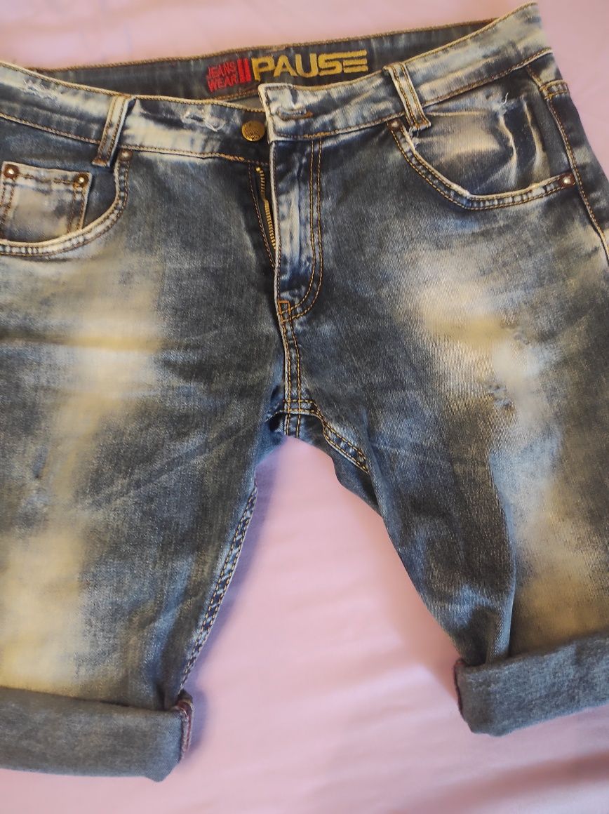 Къси дънки N:32 и блузка "M"(Pause Jeans)+к.гащи"Stone Island"-"S"разм