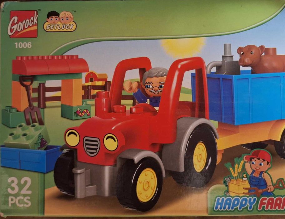 LEGO DUPLO+подарък конструктор трактор