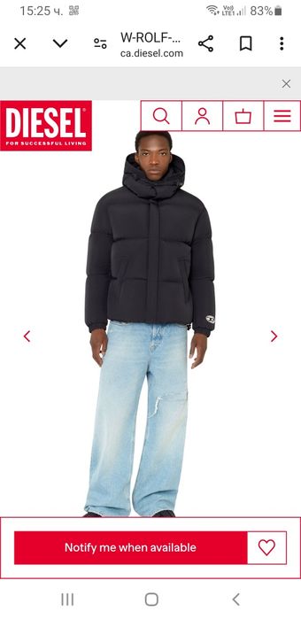 Diesel Rolf Mens Oversize Jacket Size M НОВО! ОРИГИНАЛ Мъжко Зимно Яке