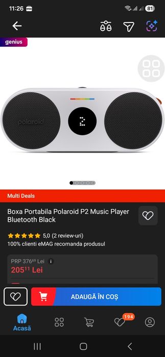 Boxe bluetooth polaroid