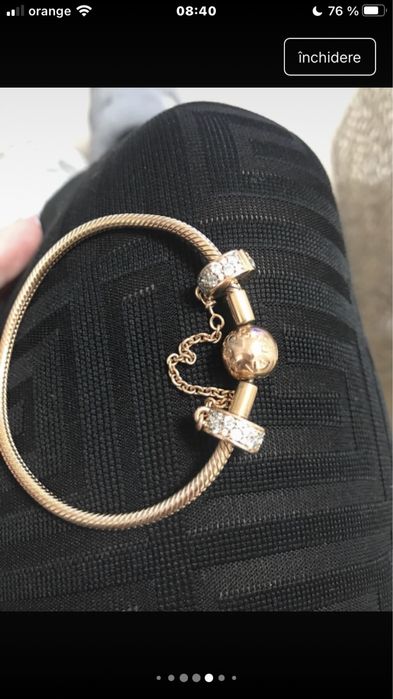 Bratara Pandora gold rose