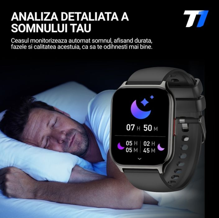 Ceas/smartwatch TechONE P95 / Wand Pro cu ecran AMOLED nou / sigilat