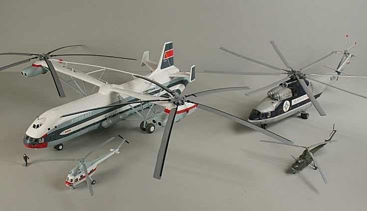 Сборная модель вертолета Ми-12 (В-12) (Амодел, 1:72)