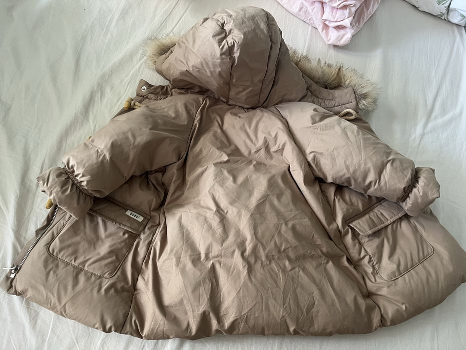 Geaca puf si pene Zara marimea 86