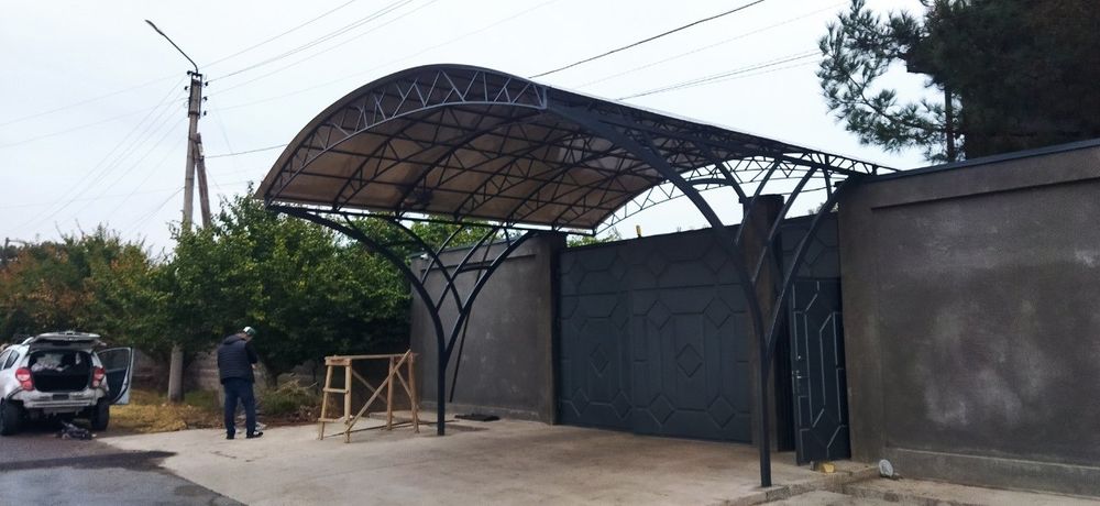 Доброго времени суток.  Изготавливаем перила решётки ограждения навесы