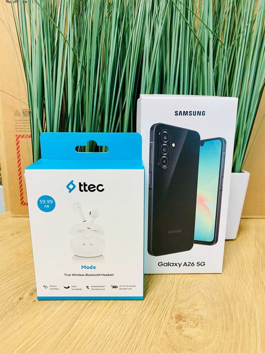 ЧИСТО НОВ !!! Samsung Galaxy A26, 6GB RAM, 128GB, 5G, Black + Подарък