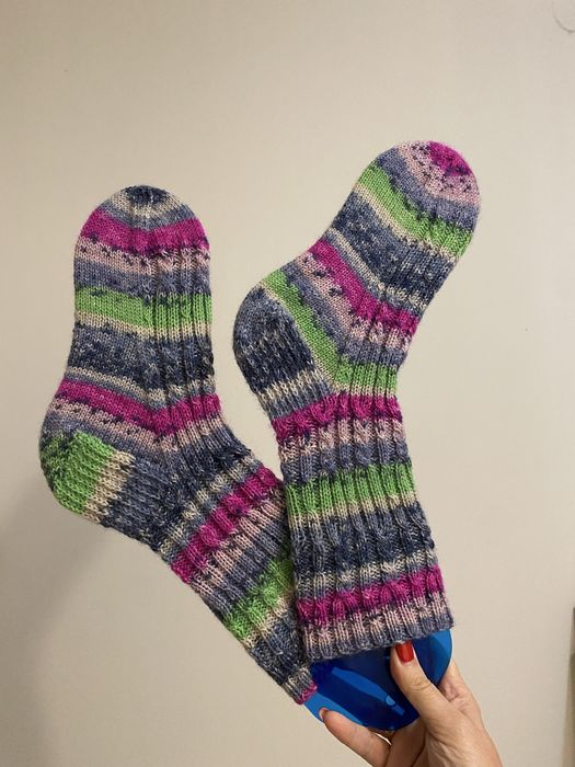 Теплые носки вязаные.