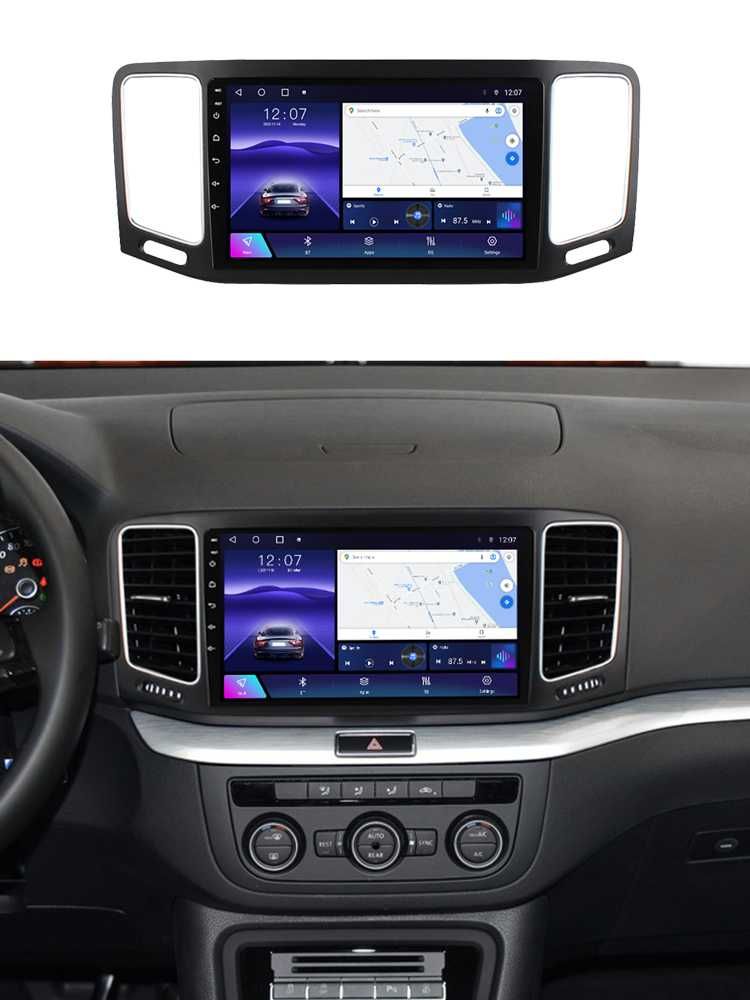 NAVIGATIE Android 13 VW Sharan 2012-2018 1/8 Gb Waze CarPlay + CAMERA