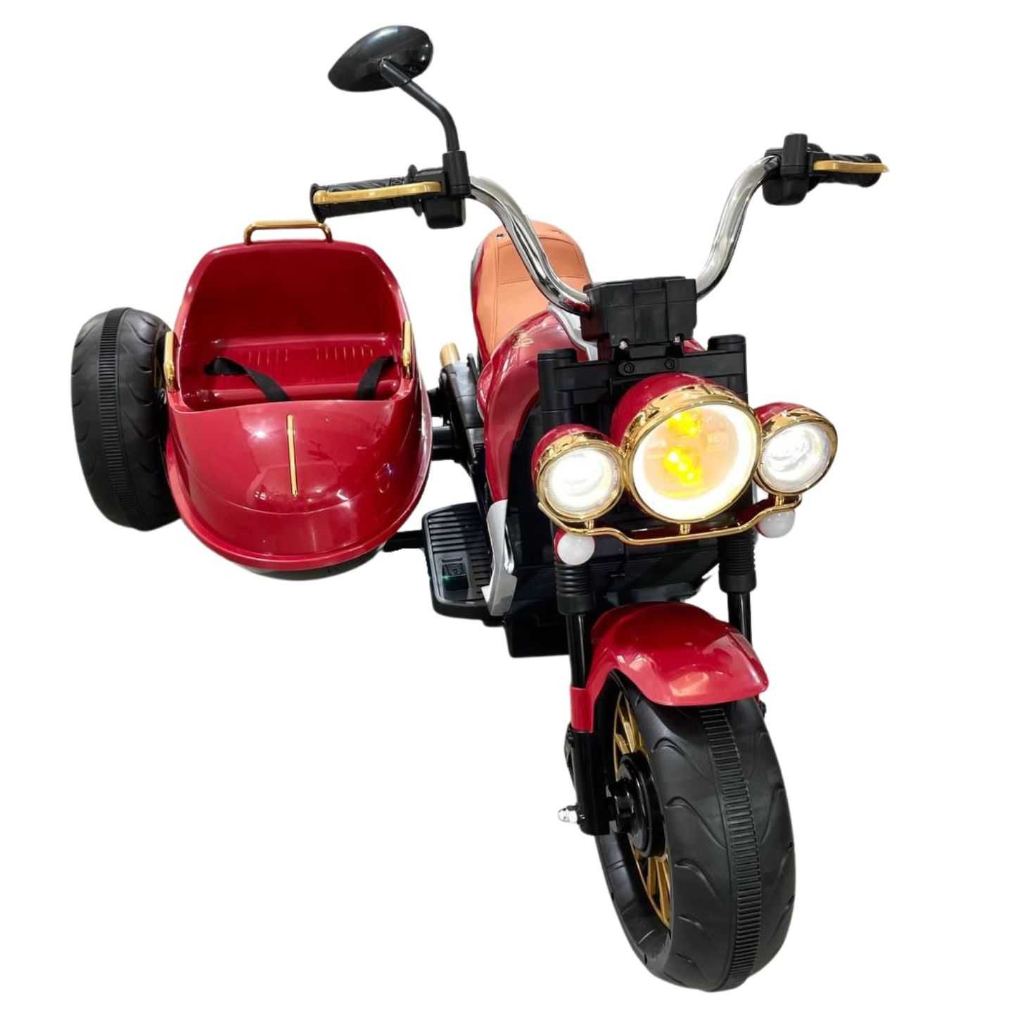 Детский мотоцикл с люлькой электромобиль SUPER Moto Turbo