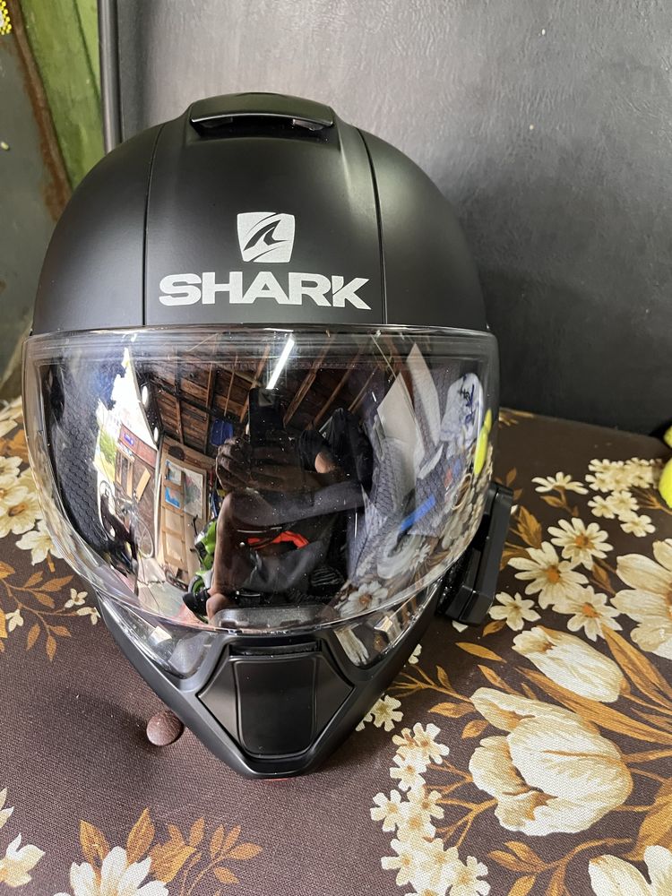 Каска SHARK Evojet black XS размер с интерком