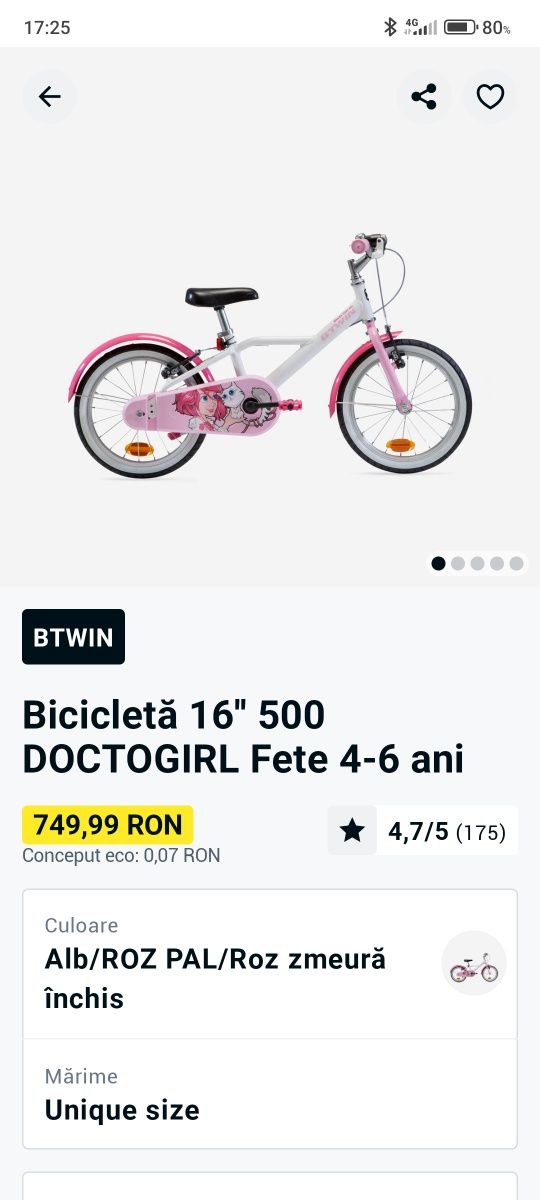 Bicicleta pt copii Btwin