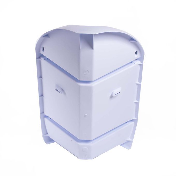 Ъглова етажерка за баня с вратичка, закачалки и три нива