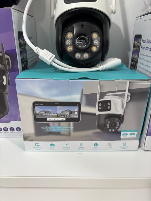 Camera supraveghere wireless 8mp  wireless / lentile duble wifi cam