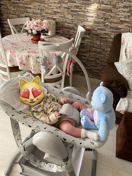 Scaun de masa Hauck - Sit 'n Relax 3 in 1, Nordic grey