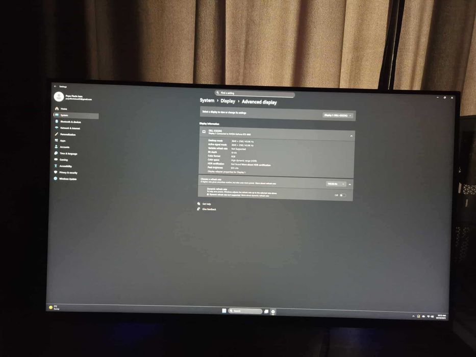 Monitor DELL Gaming G3223Q 31.5 inch UHD IPS 1 ms 144 Hz HDR