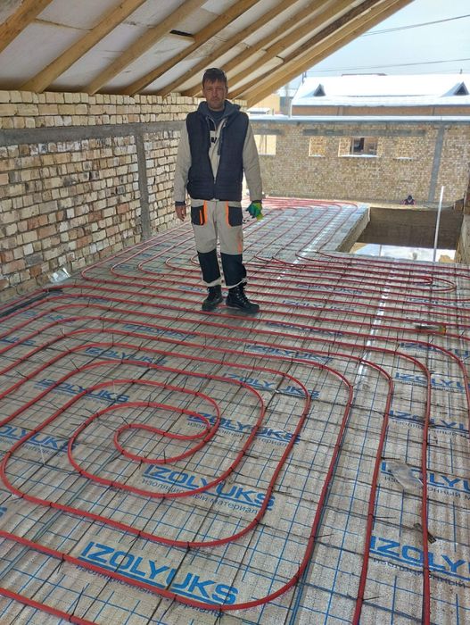 Сантехник профессионал.Теплый пол.Монтаж пластиковых труб.