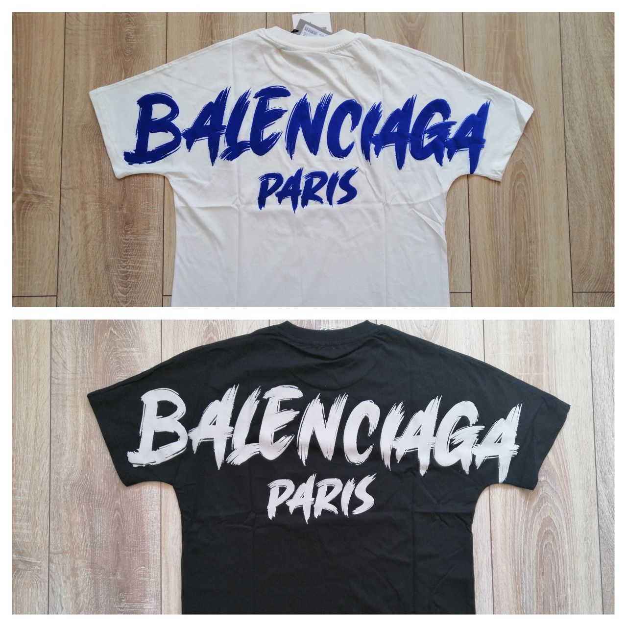Balenciaga мъжки тениски в бял и черен цвят M XXL
