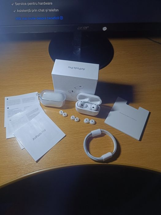 Airpods pro generația a 2 a noi (husa căstilor inclusa!!)