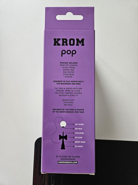 Kendama Krom Pop LOL sticky lucios, mov (curier)
