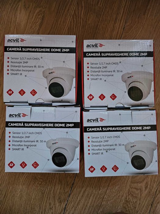 Kit supraveghere Dahua + Acvil, 4 camere, DVR Wizsense NOU, sigilat