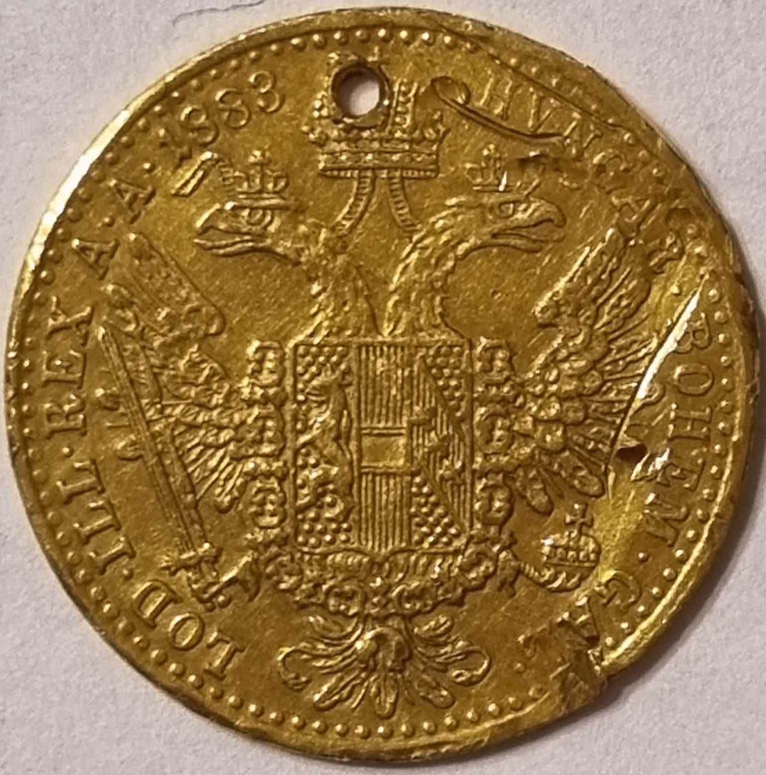 Moneda aur 1 ducat 3,49 grame Franc Ios 1883.
