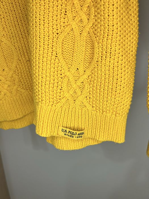Жълт дамски пуловер U.S. Polo Assn