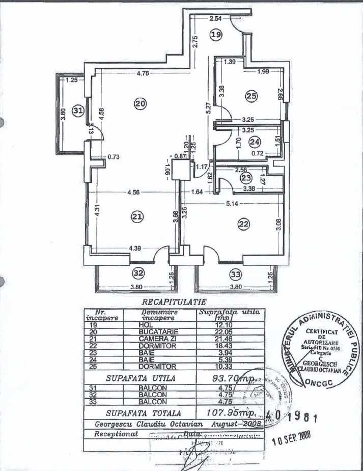 Apartament 3 camere 108 mp Complex Atlantis One