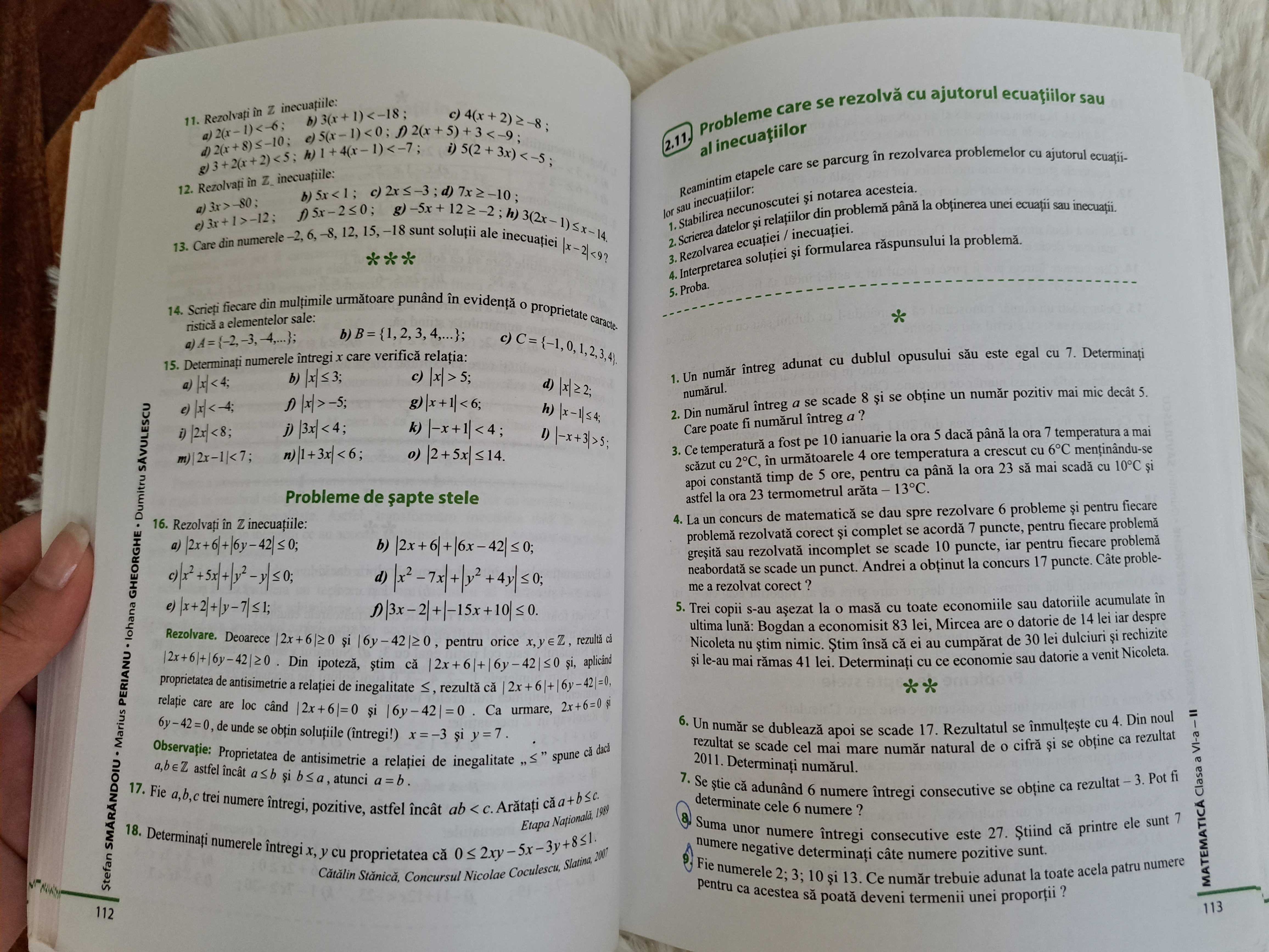 Matematica pentru clasa a VI a