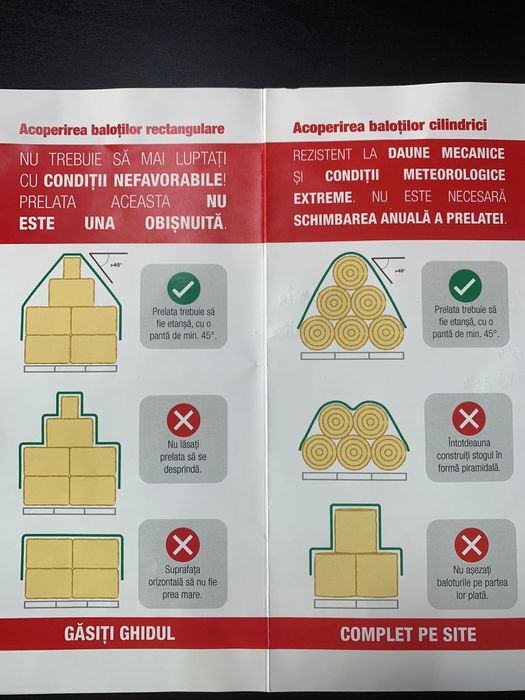 IMPORTAM: PRELATA Protectie Baloti; Impermeabila=Garantie