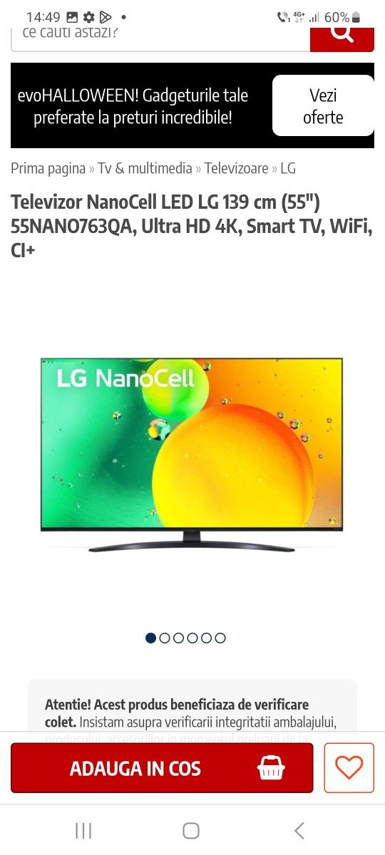 Tv Nou LgNanoCell 55inch