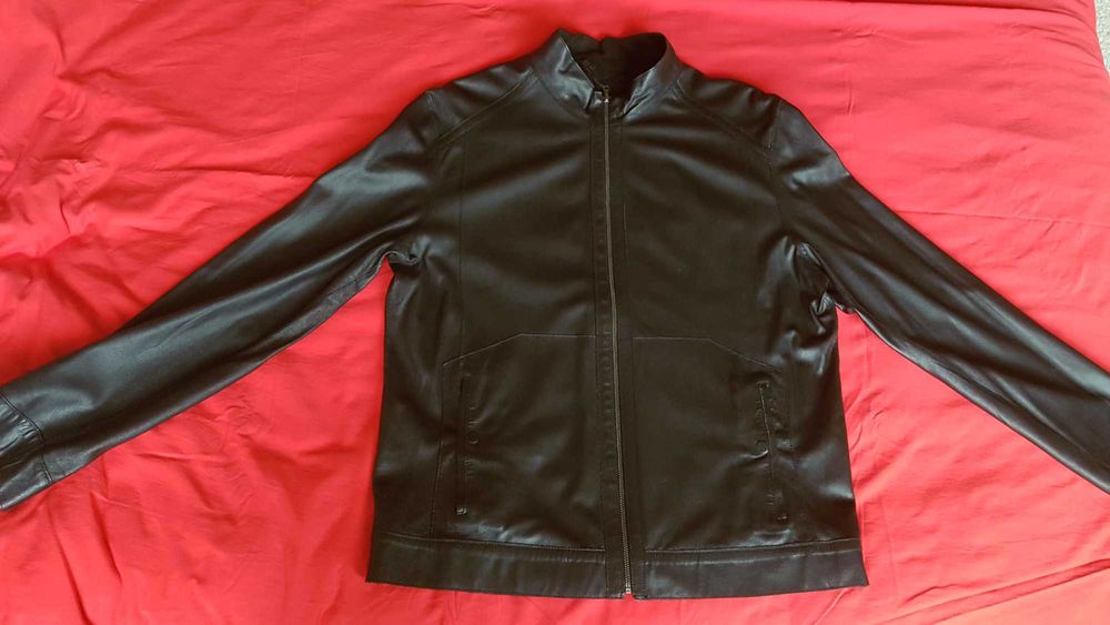 мъжко двулицево кожено яке ANDREWS - гладка кожа и велур