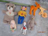 Ретро детски играчки от соца - механични, плюшени, кукли, надуваеми.