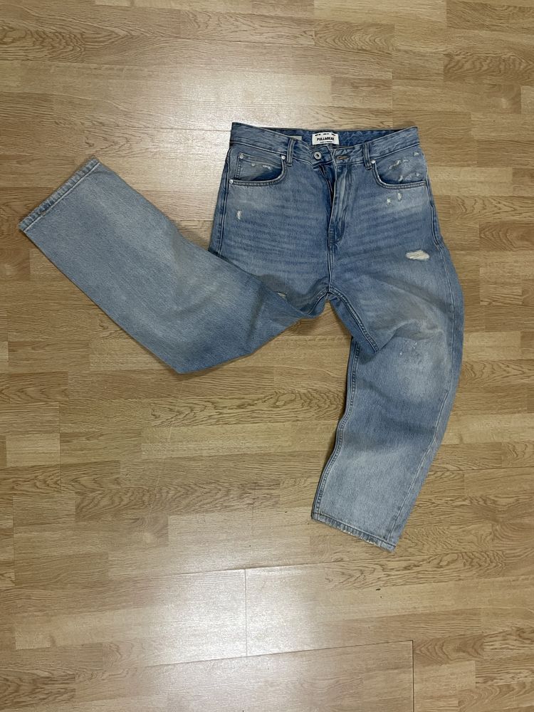 Blue Baggy Jeans Pull&Bear