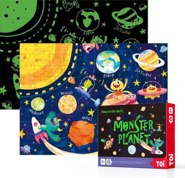 Светещ Пъзел Monster Planet - Извънземен Планетариум 96 части