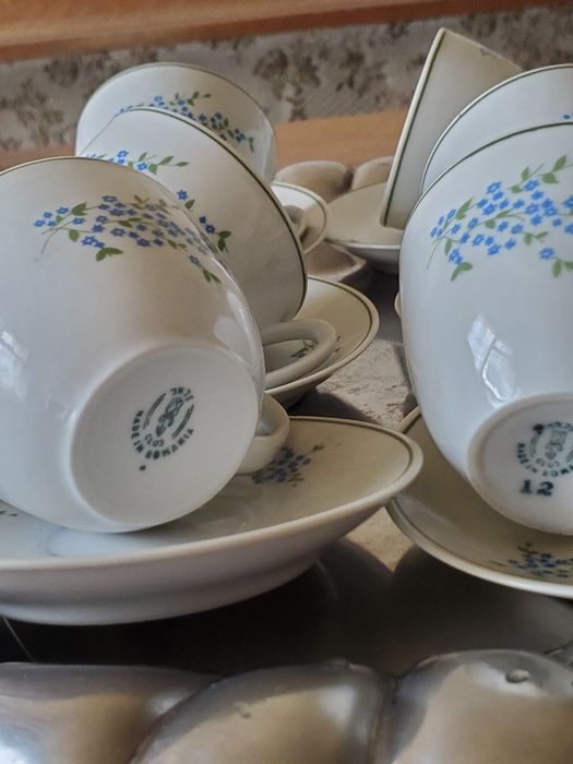 Set 6 ceșcuțe porțelan alb cafea