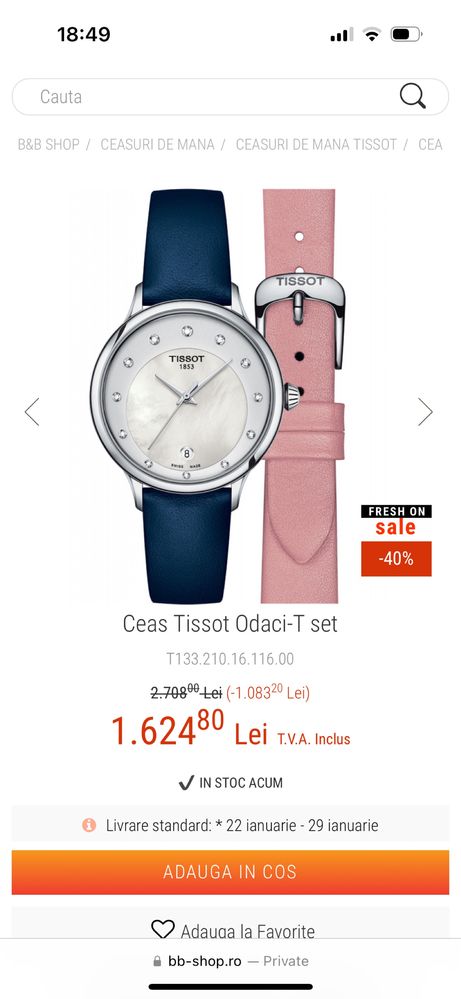 Ceas Tissot dama