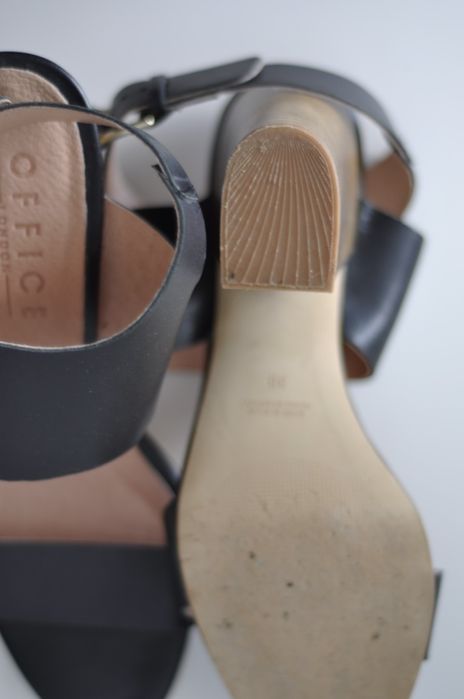 Sandale piele naturala neagra, marimea 38