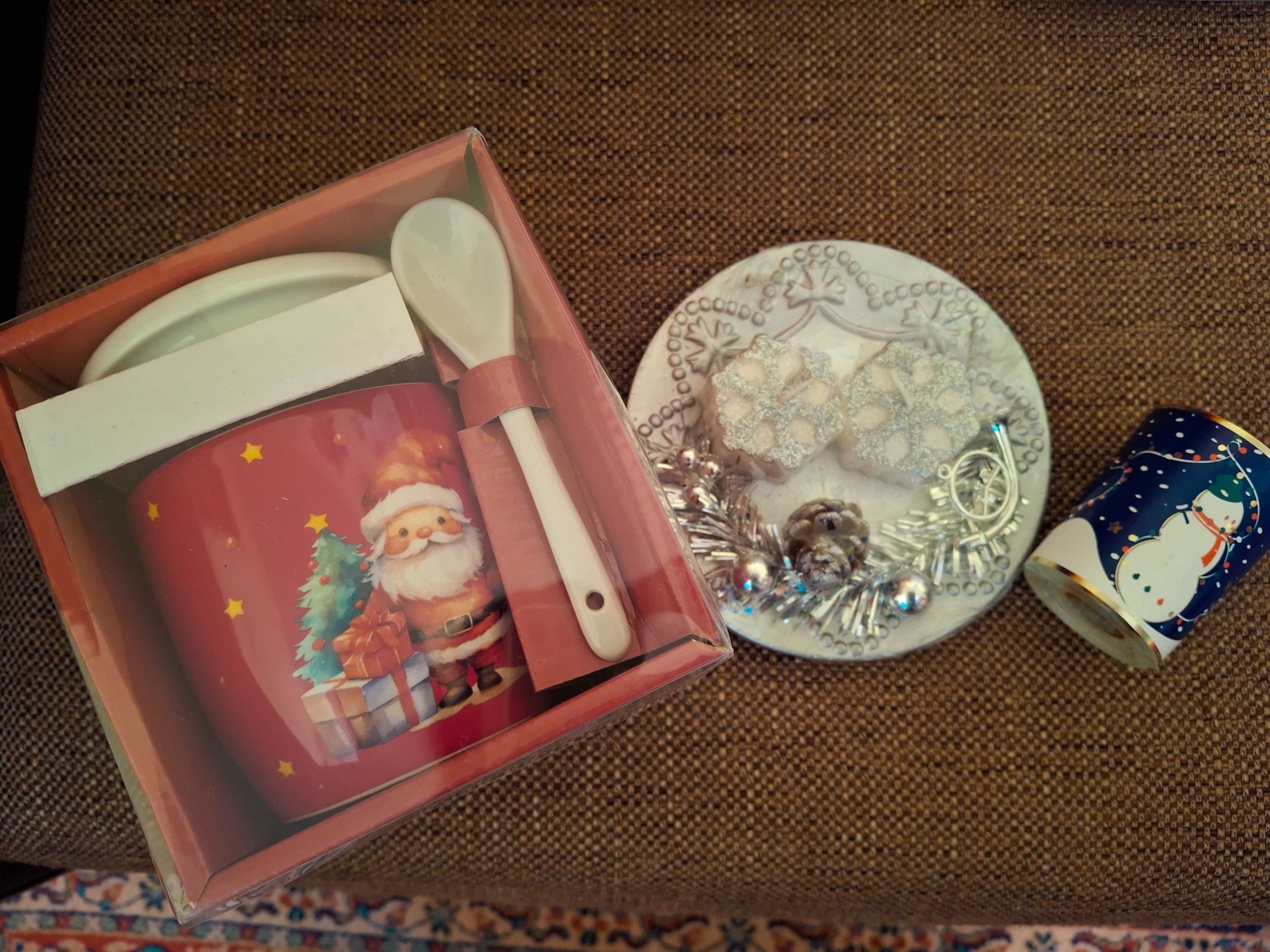 Set cadou Craciun (cana + lumanare)